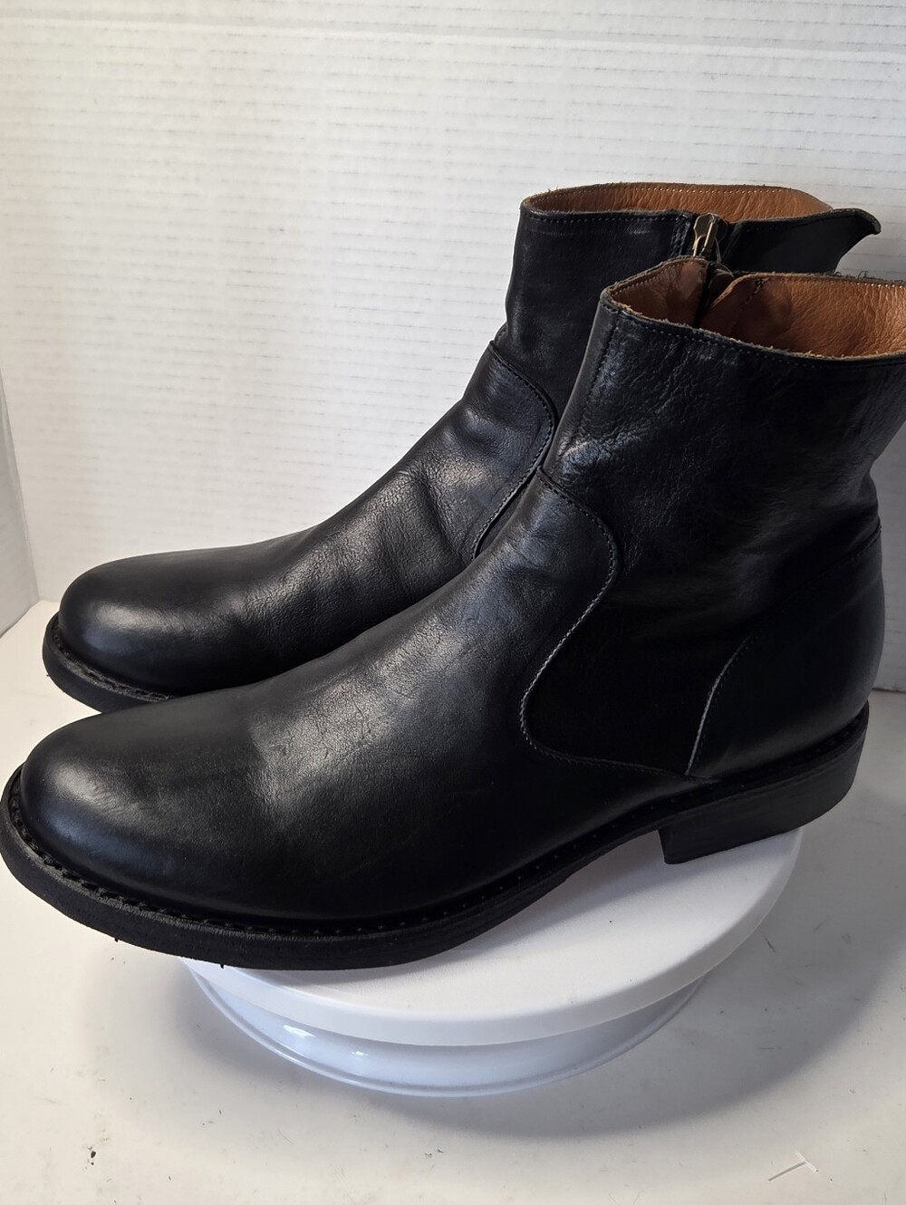 Fiorentini & Baker Men's Black Leather Ankle Booties Size 10